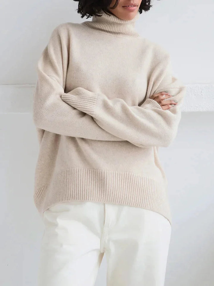 Zelda - Women's comfortable long-sleeved turtleneck sweater
