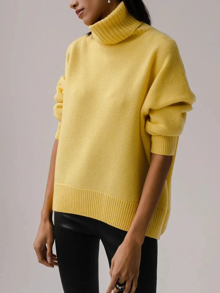 Zelda - Women's comfortable long-sleeved turtleneck sweater