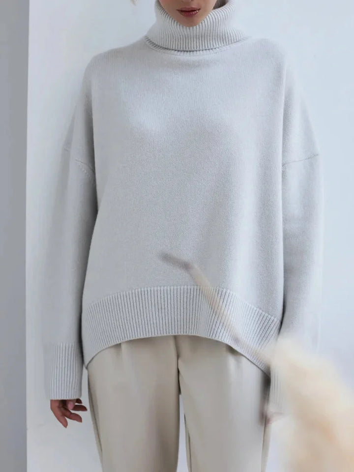 Zelda - Women's comfortable long-sleeved turtleneck sweater