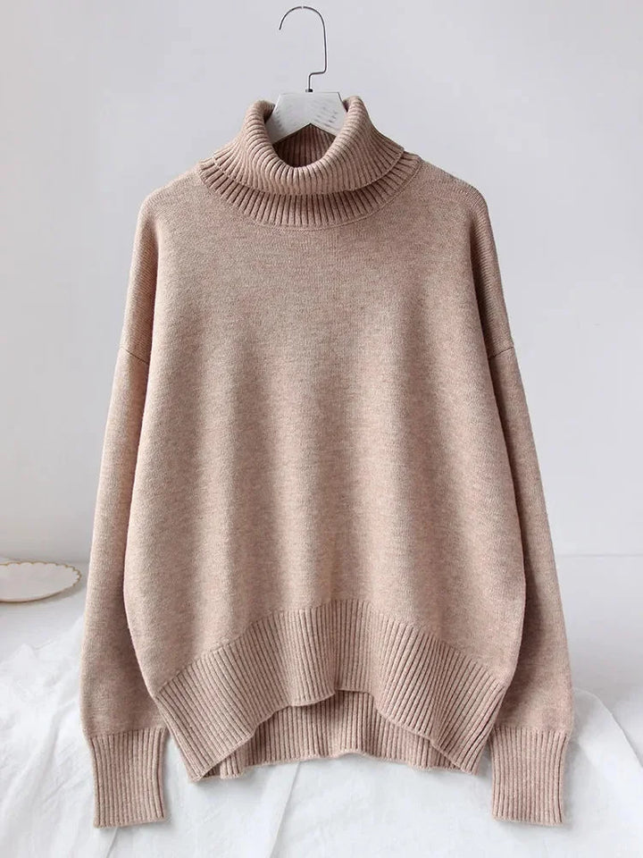 Zelda - Women's comfortable long-sleeved turtleneck sweater