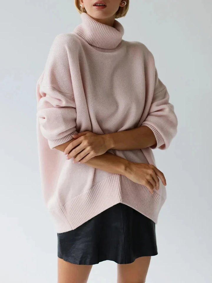 Zelda - Women's comfortable long-sleeved turtleneck sweater