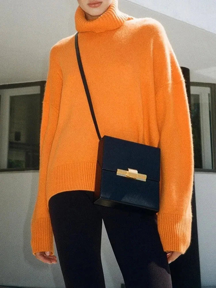 Zelda - Women's comfortable long-sleeved turtleneck sweater