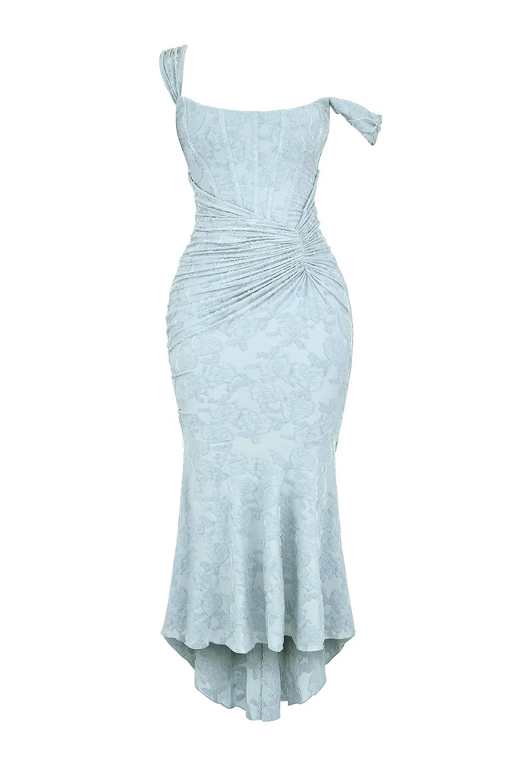 Aaliyah - Women's midi dress with floral pattern and wide straps