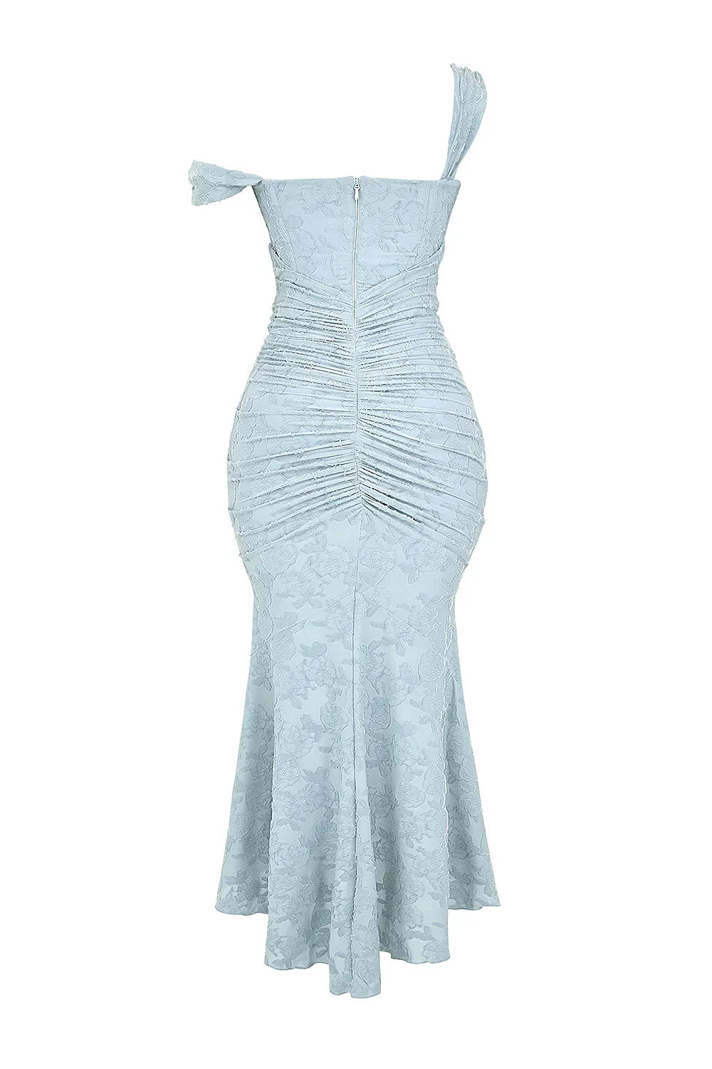 Aaliyah - Women's midi dress with floral pattern and wide straps