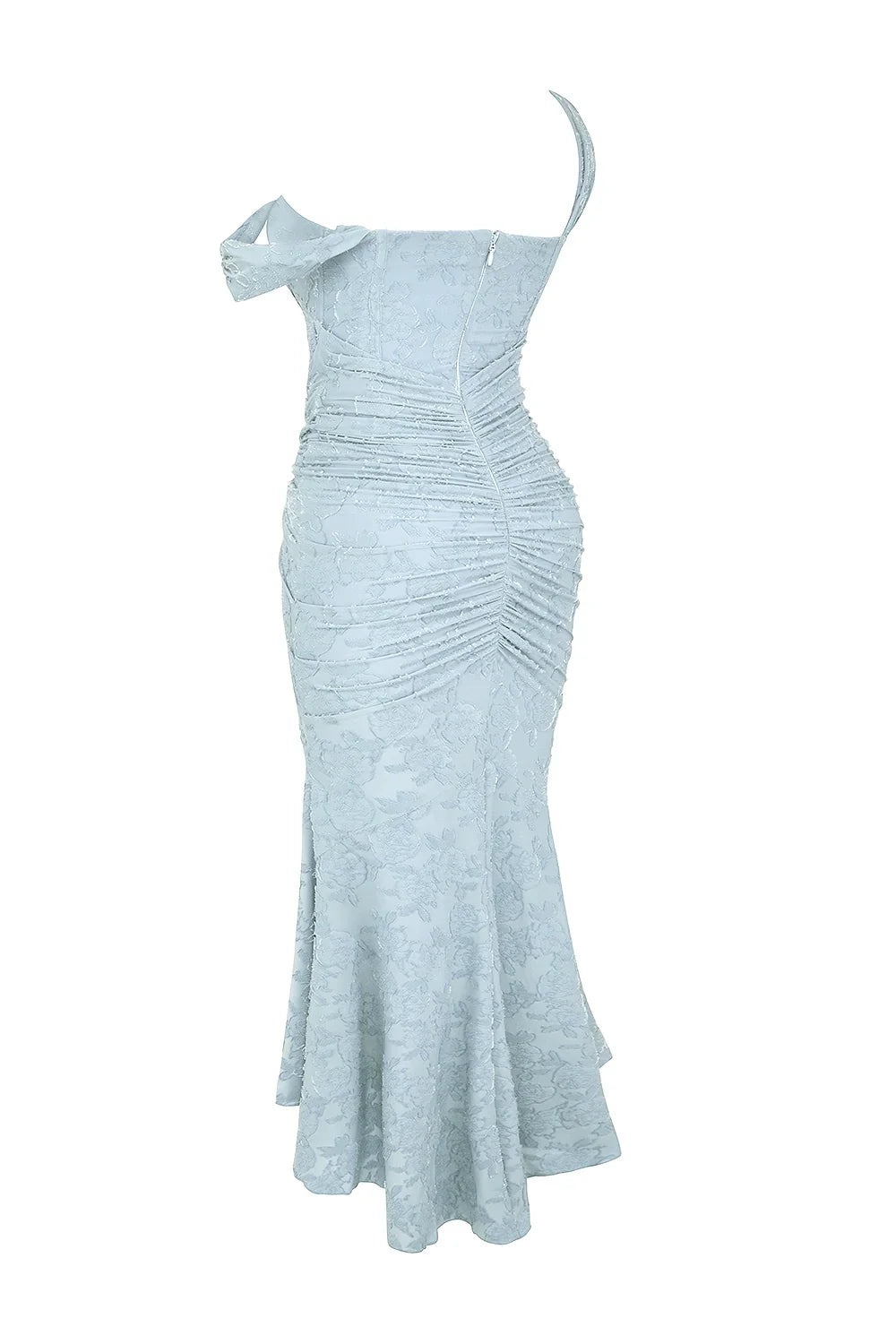 Aaliyah - Women's midi dress with floral pattern and wide straps