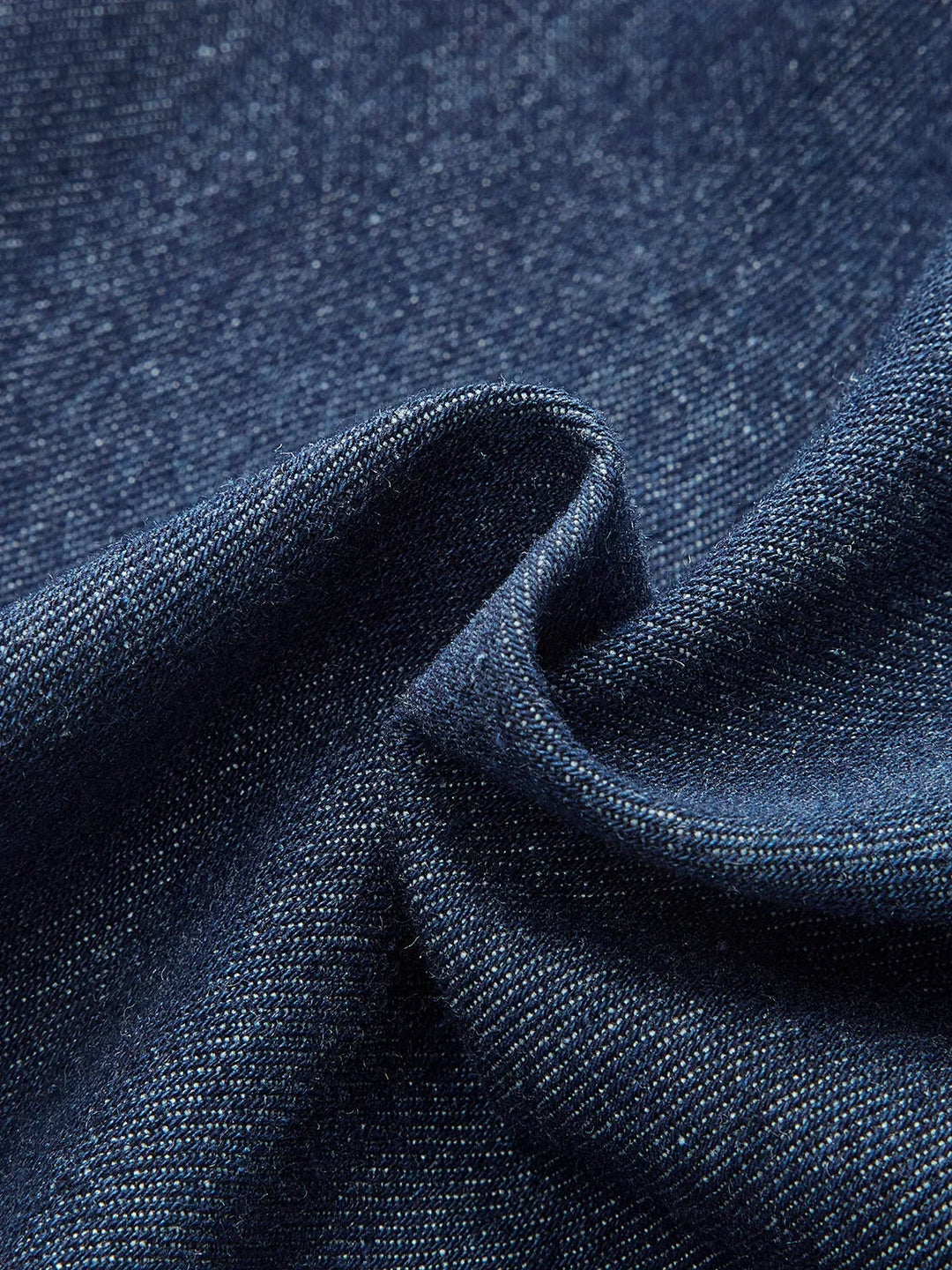 Penelope - Dark blue denim midi dress with button-down V-neck and sleeveless design for the office in summer