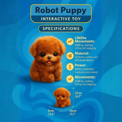 Realistic Plush Robot Puppy – Interactive Electronic Dog for Kids