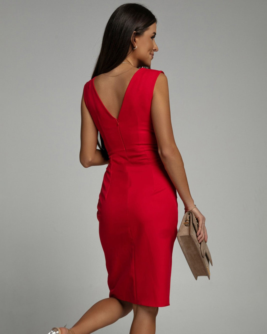 Rosalina | Women's Sleeveless V-Neck Bodycon Dress