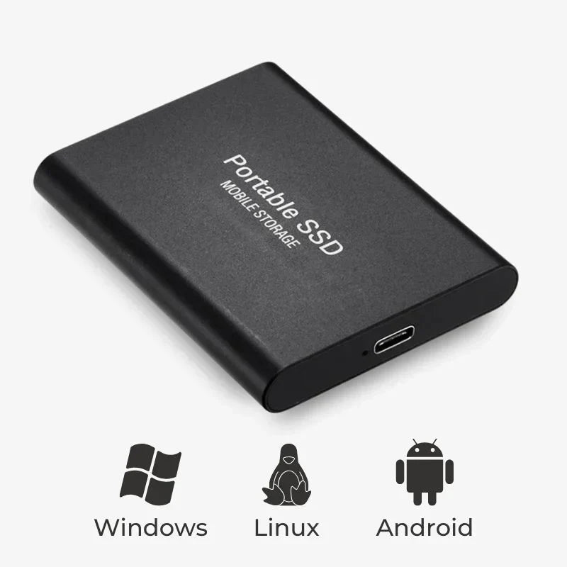 Portable Mobile SSD Drive Storage Blue/Red/Gray