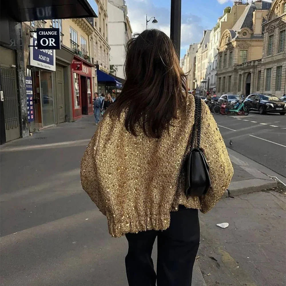 Elena - Chic women's jacket with sequins and an elegant cut