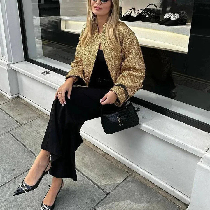 Elena - Chic women's jacket with sequins and an elegant cut