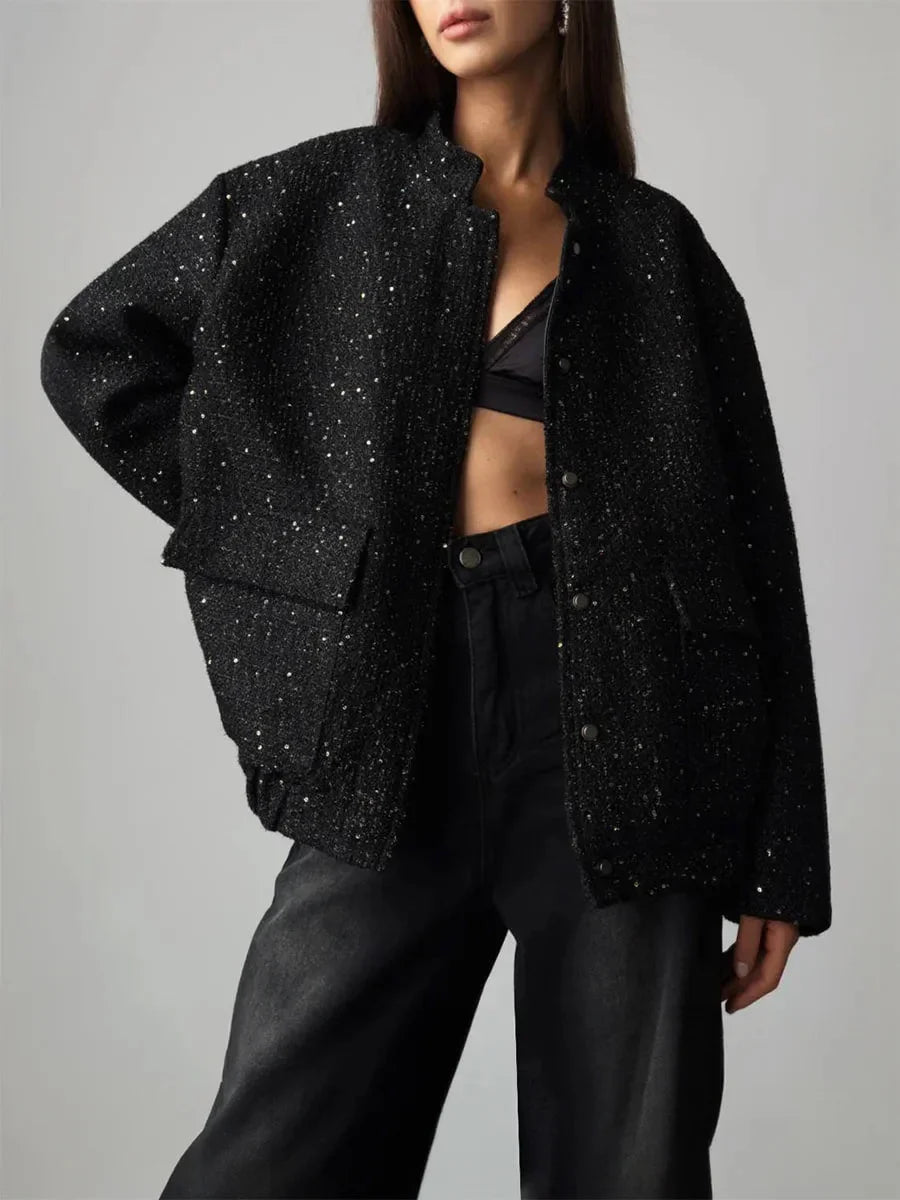 Elena - Chic women's jacket with sequins and an elegant cut