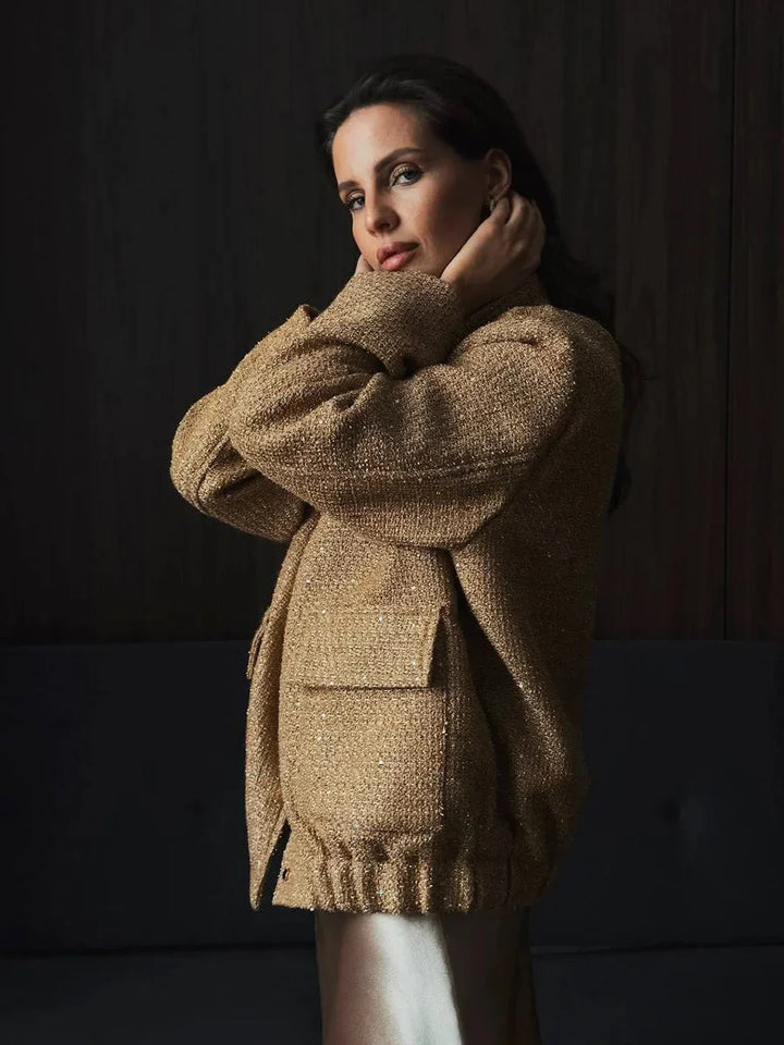 Elena - Chic women's jacket with sequins and an elegant cut