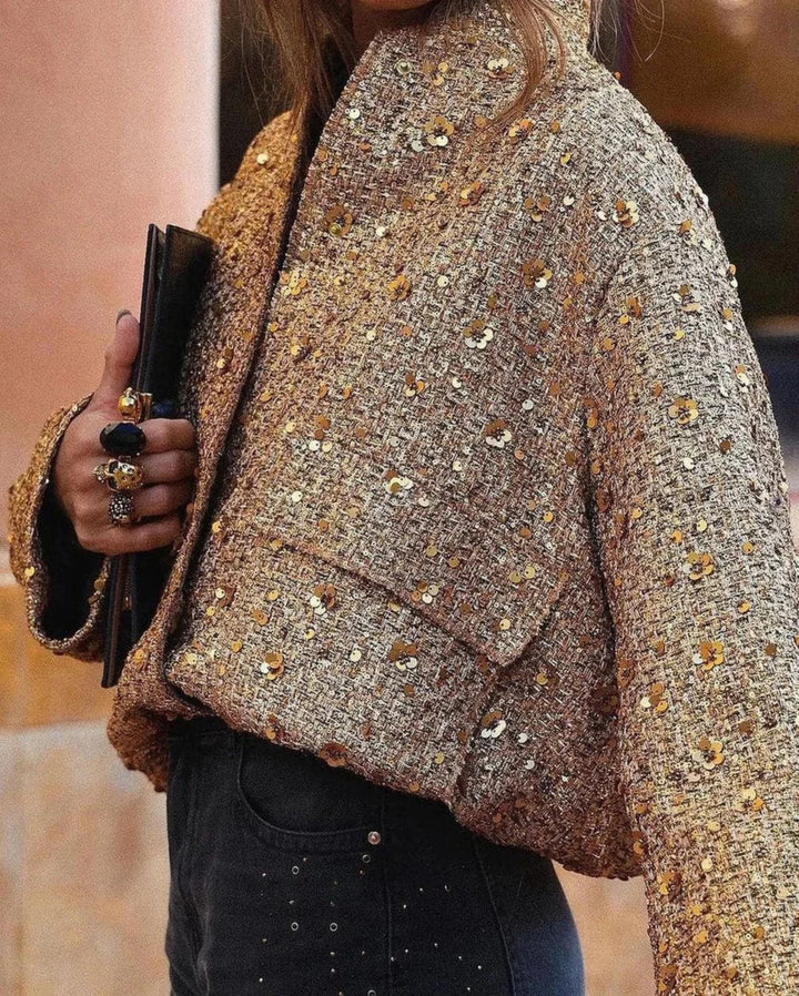 Elena - Chic women's jacket with sequins and an elegant cut