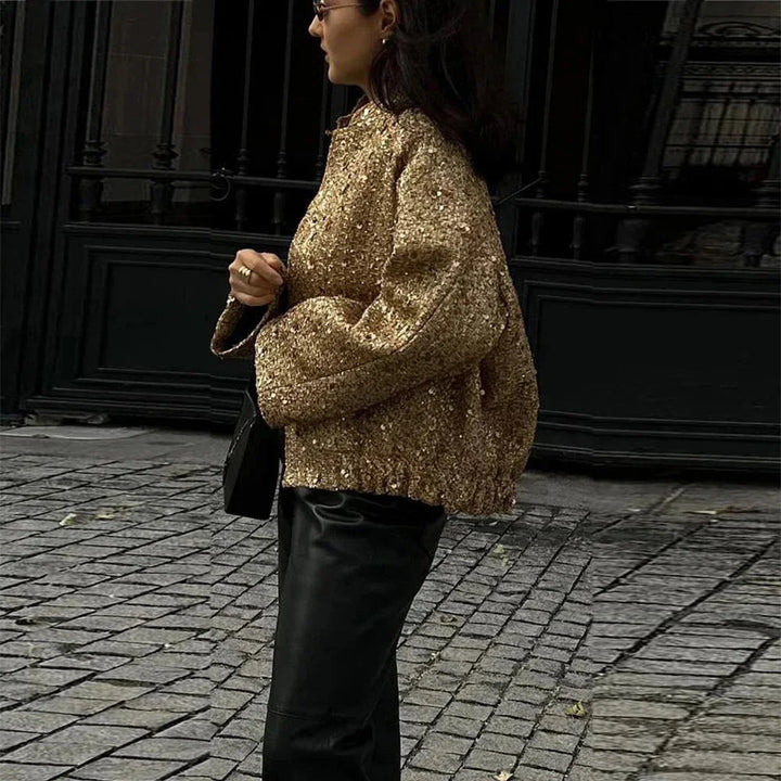 Elena - Chic women's jacket with sequins and an elegant cut
