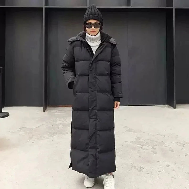 Xena - Women's long puffer jacket with removable hood
