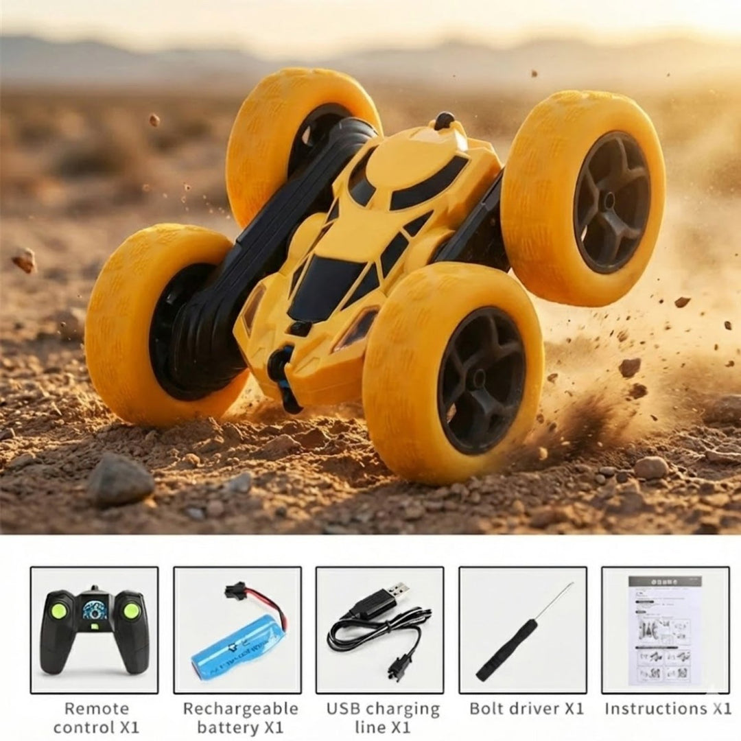 360° RC Stunt Car – 4WD Double-Sided Remote Control Toy with LED Lights & 2.4GHz Control